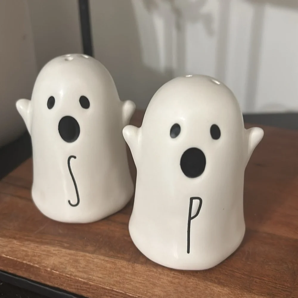 Rae Dunn Ghost Salt and Pepper Shakers